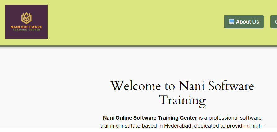 portfolio work -  Nani software training